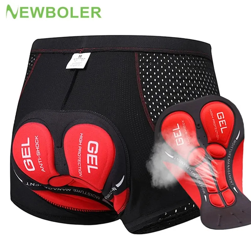 Padded Cycling Shorts 5D Gel - Spodenki rowerowe męskie NEWBOLER MTB z