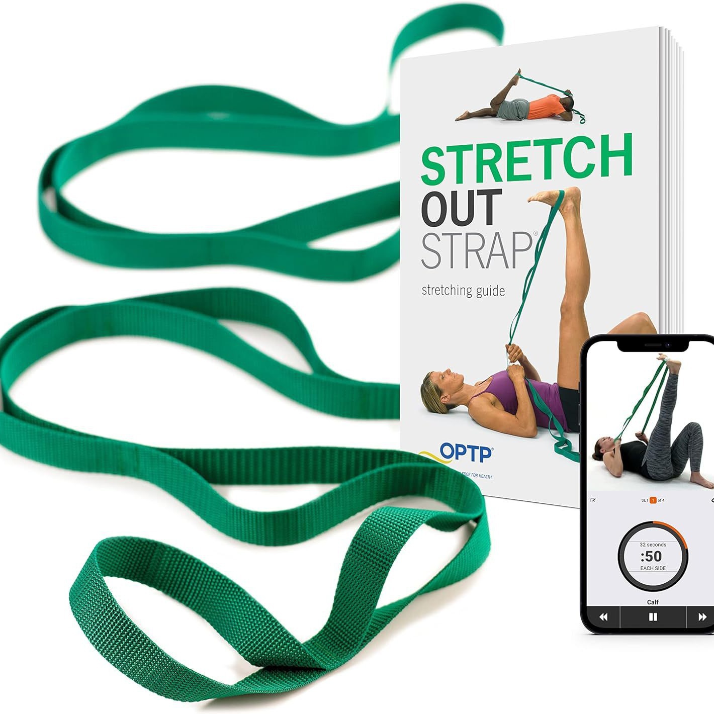 Resistance Bands Set With Handles - Pas do rozciągania do jogi i