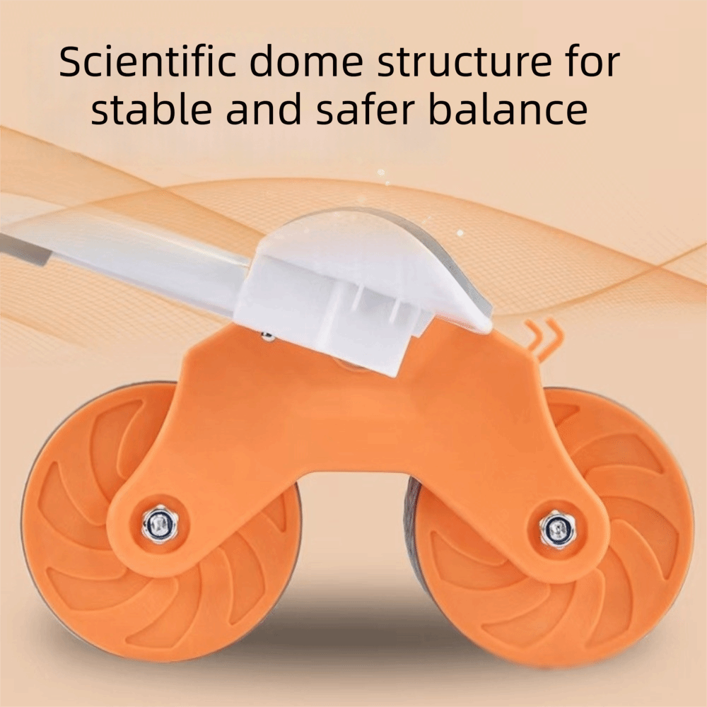 Ab Roller Wheel With Elbow Support - Stalowy wałek do ćwiczeń mięśni brzucha