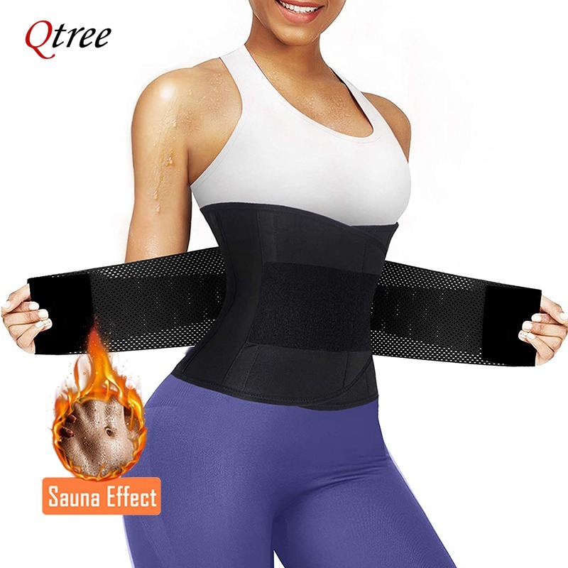Sweat Waist Trainer Belt Neoprene - Pas wyszczuplający z neoprenu Qtree, damski