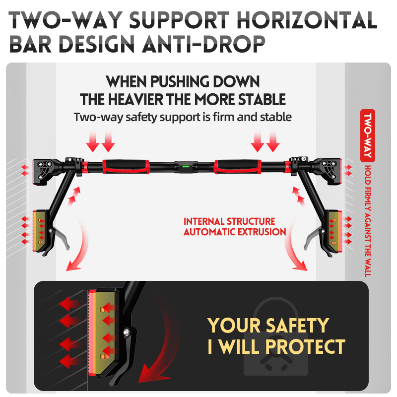 Door Pull Up Bar No Screw - Gorąca Wyprzedaż Domowa Siłownia Drzwiowa Drążek
