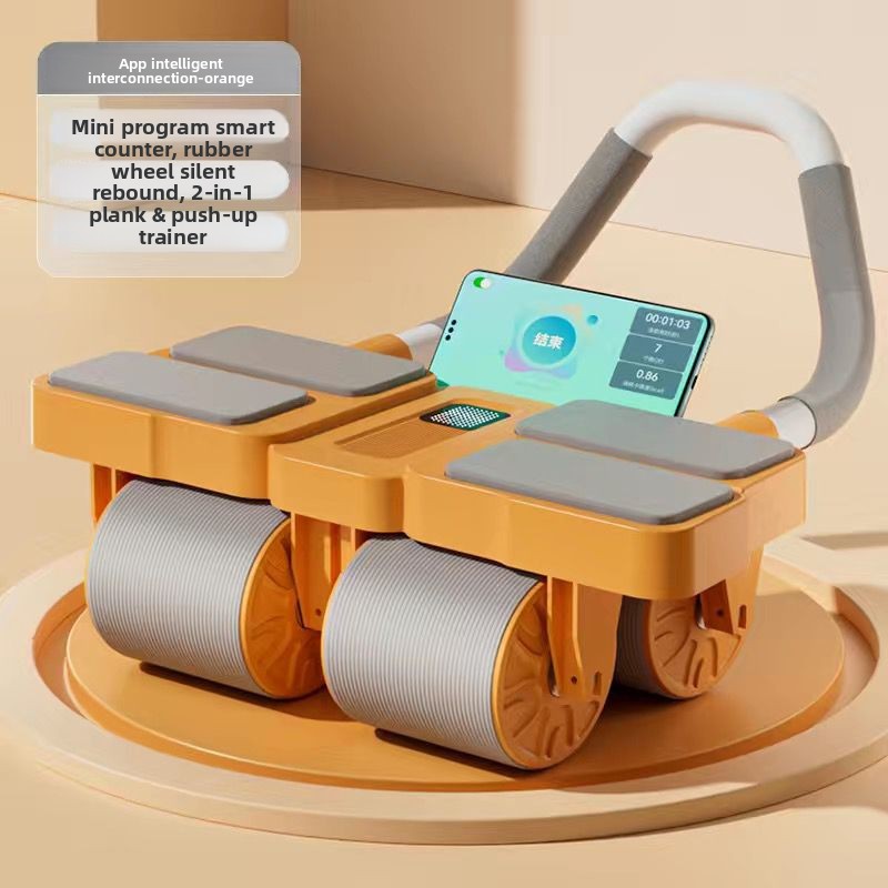 Ab Roller Wheel With Elbow Support - Czterokołowe kółko do ćwiczeń mięśni brzucha