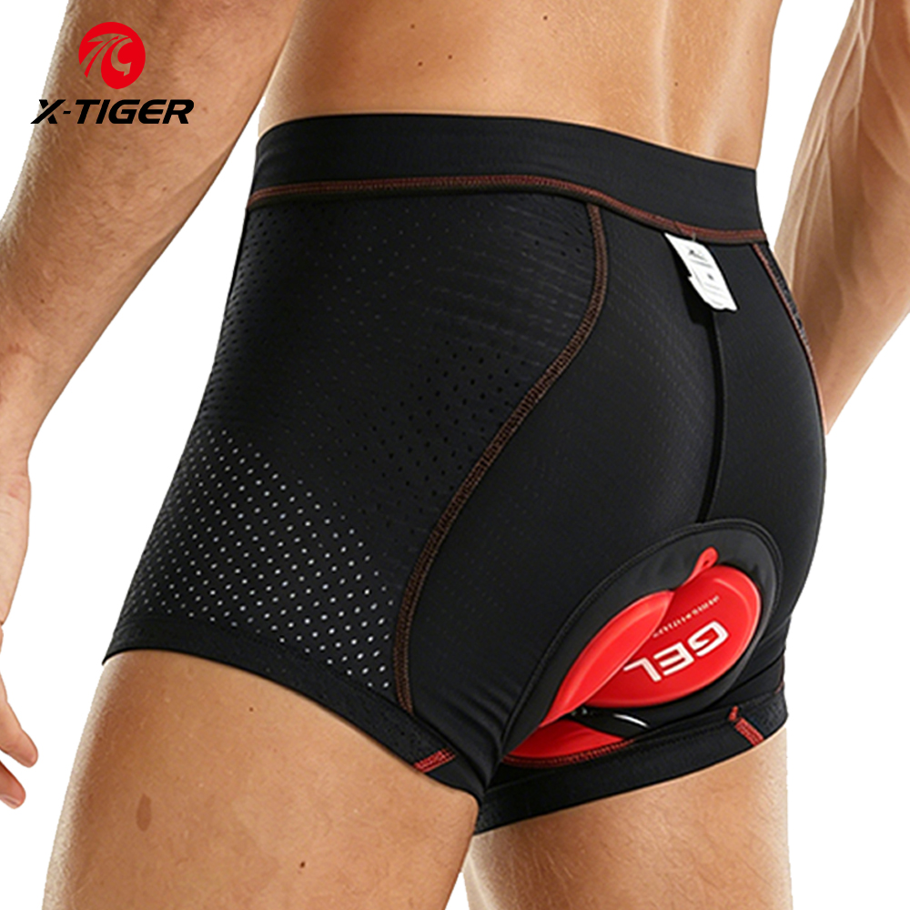 Padded Cycling Shorts 5D Gel - X-Tiger bielizna rowerowa Pro 5D podkładka