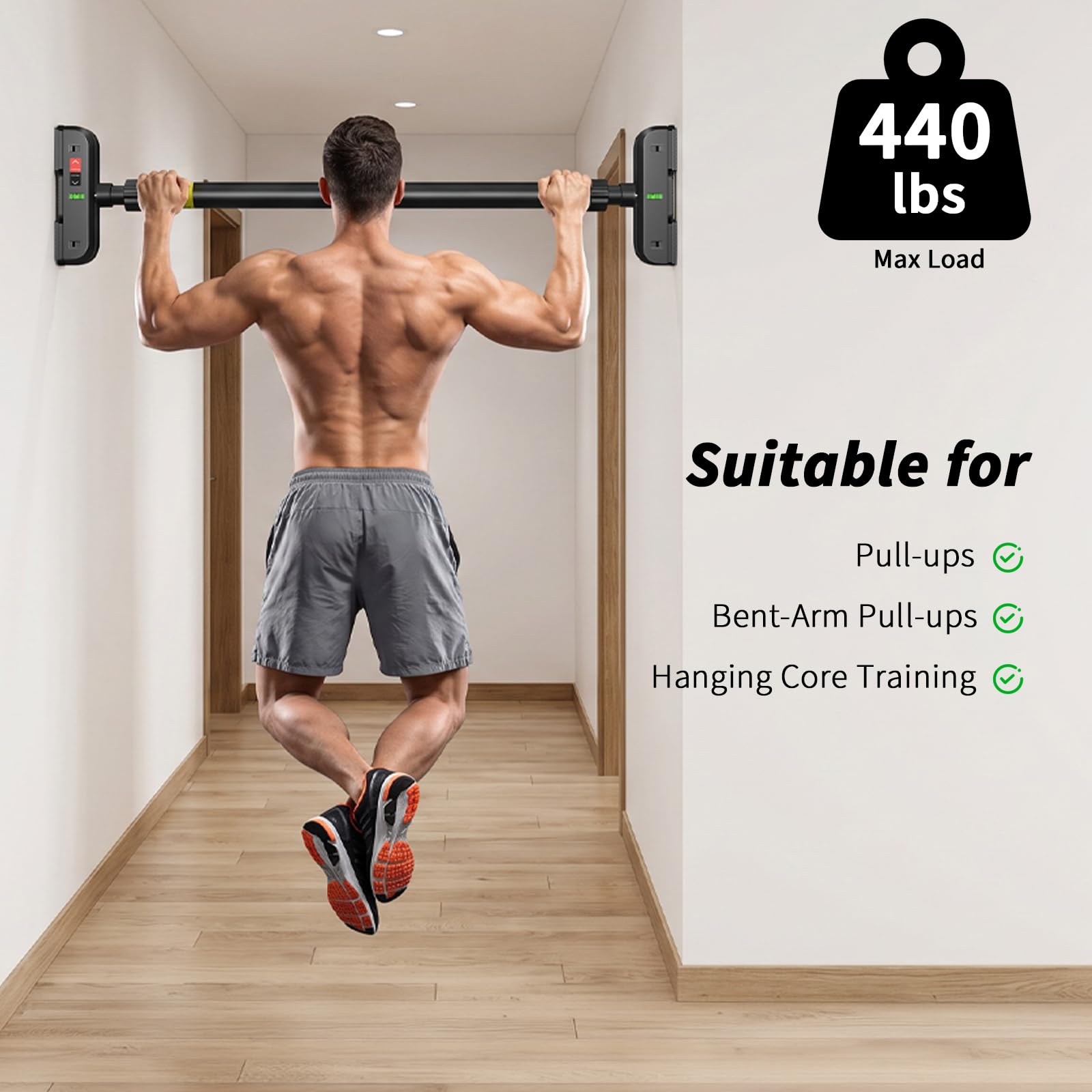 Door Pull Up Bar No Screw - Drążek do podciągania do drzwi, drążek