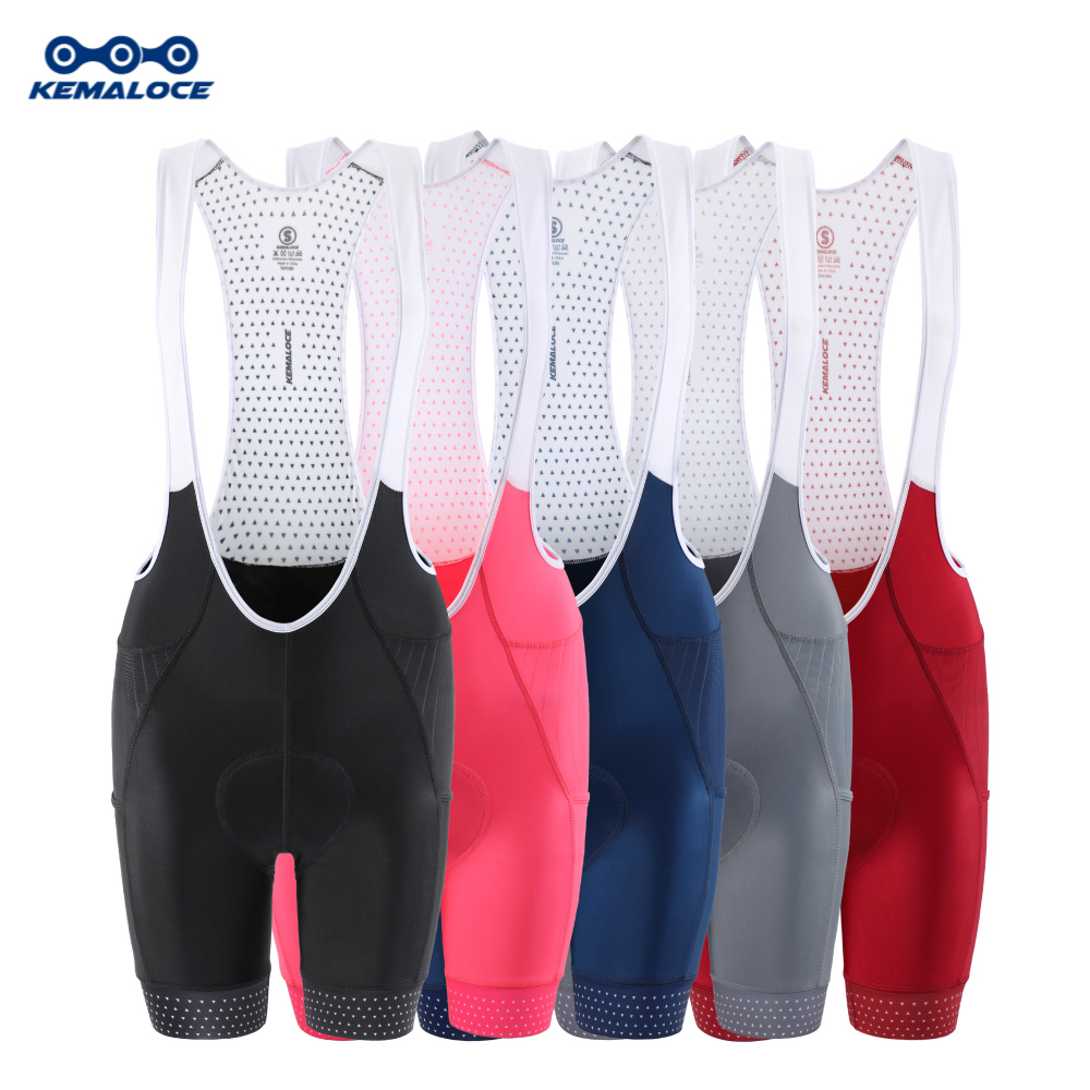 Padded Cycling Shorts 5D Gel - KEMALOCE damskie spodenki strój rowerowy czarno-różowe