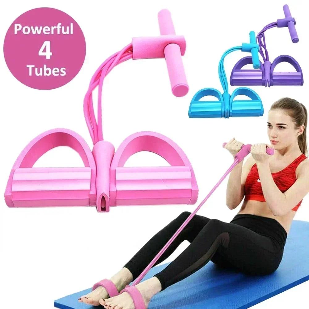 Pilates Bar Kit With Resistance Bands - Elastyczne taśmy oporowe 4/6 poziomów z