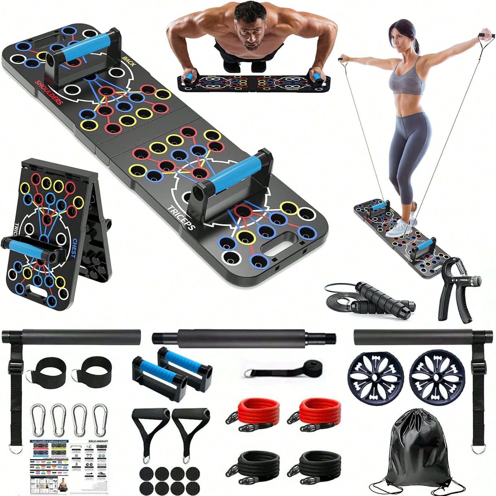 Składany system do ćwiczeń w p – Push Up Board Foldable Multi Function recenzja i cena