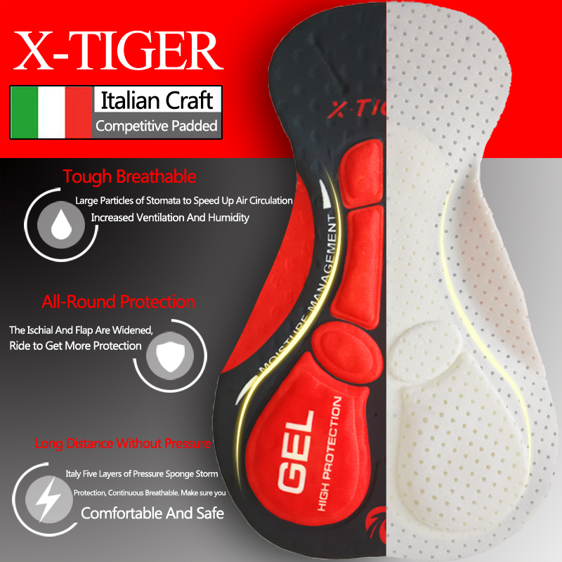X-TIGER spodenki rowerowe rowe – Padded Cycling Shorts 5D Gel recenzja i cena