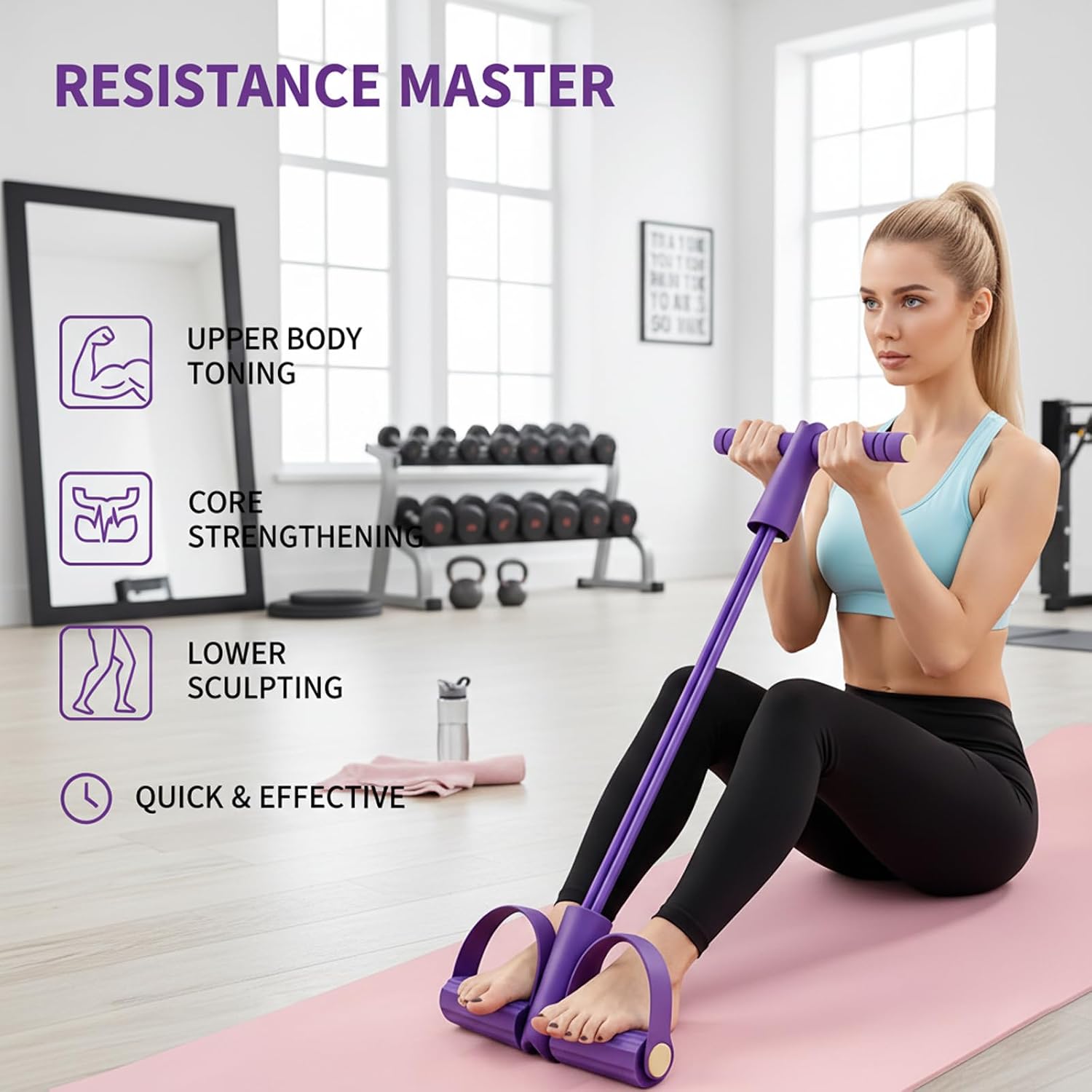 Zestaw fitnessowy dla kobiet o – Resistance Bands Set With Handles recenzja i cena
