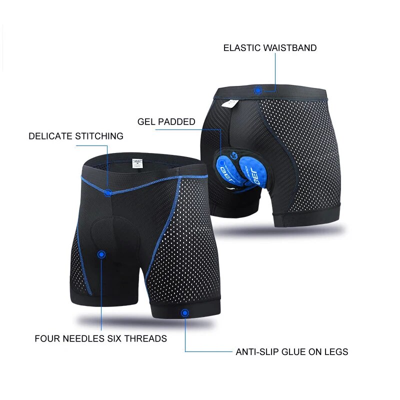 X-TIGER męska bielizna rowerow – Padded Cycling Shorts 5D Gel recenzja i cena