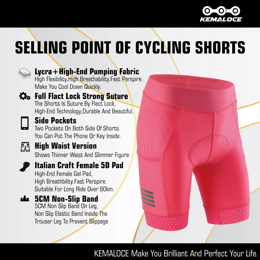 KEMALOCE damskie spodenki rowe – Padded Cycling Shorts 5D Gel recenzja i cena