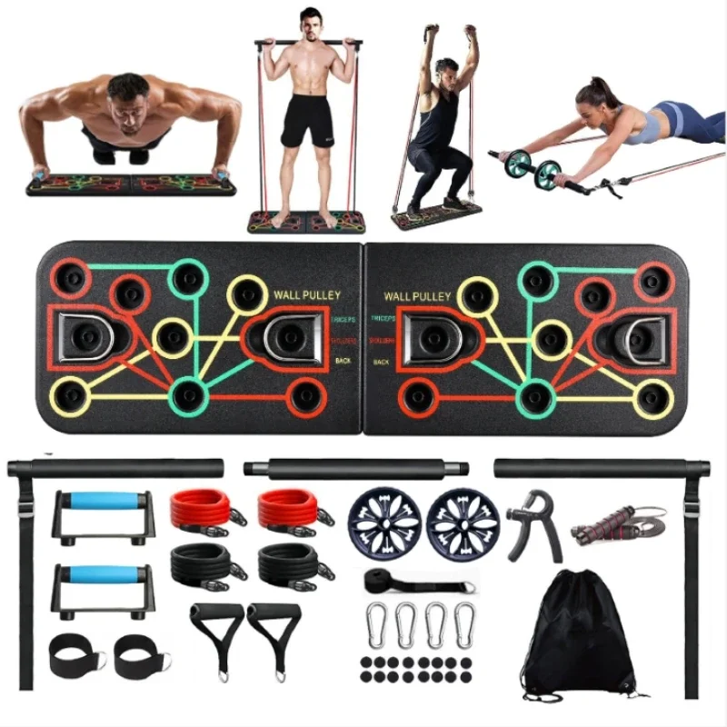 Wielofunkcyjna deska do pompek – Pilates Bar Kit With Resistance Bands recenzja i cena