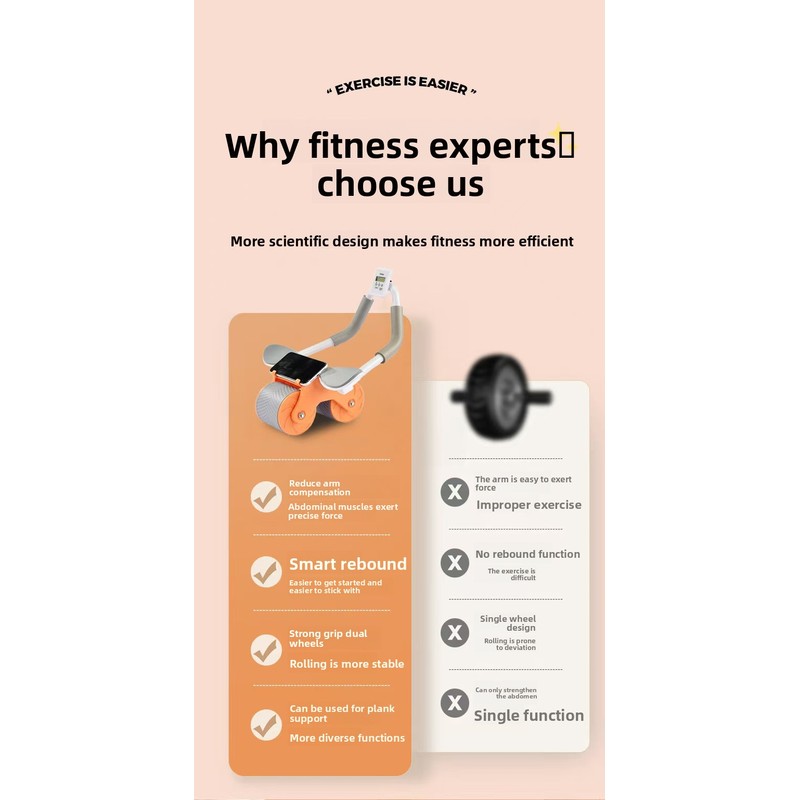Kółko do ćwiczeń mięśni brzuch – Ab Roller Wheel With Elbow Support recenzja i cena