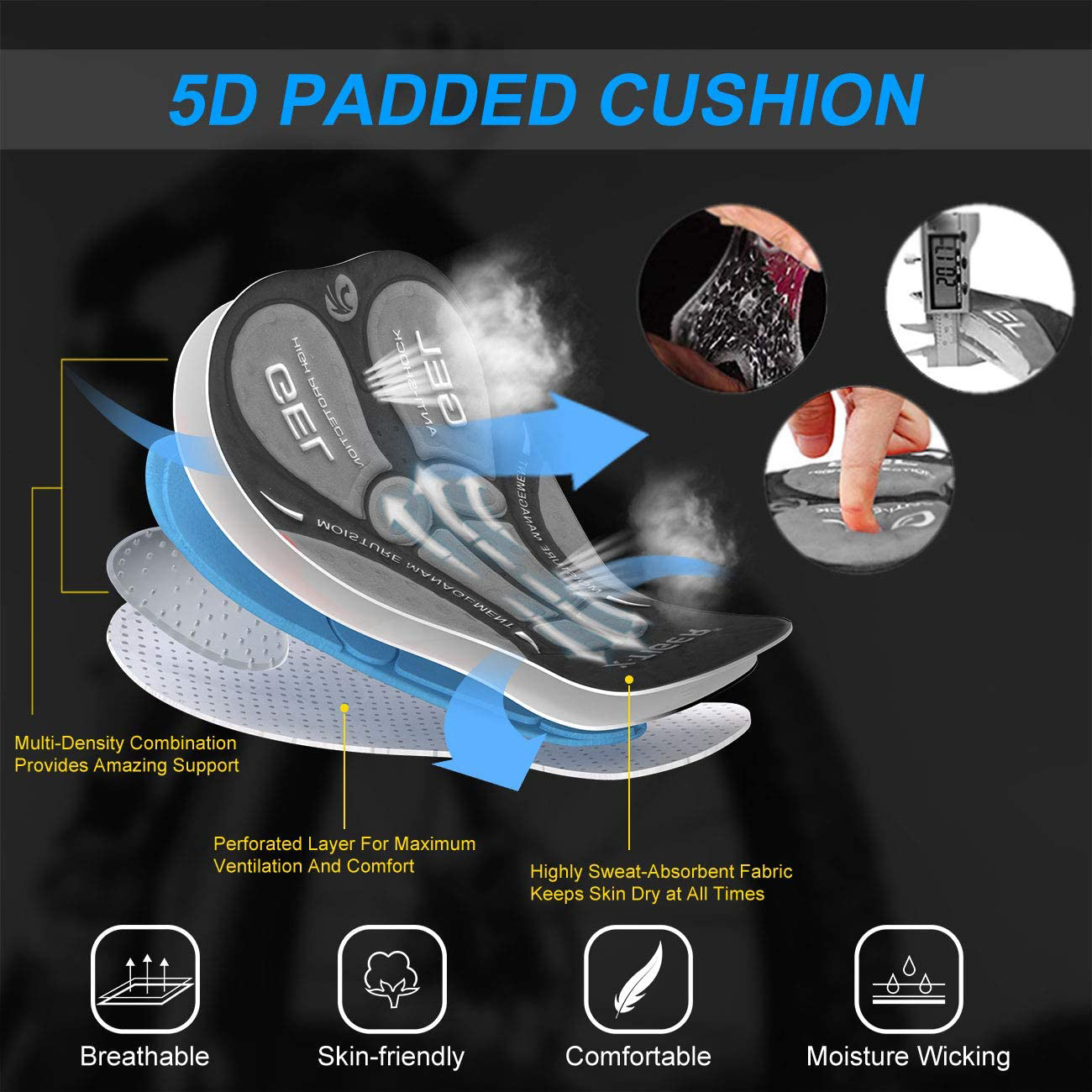 Męskie spodenki rowerowe X-TIG – Padded Cycling Shorts 5D Gel recenzja i cena