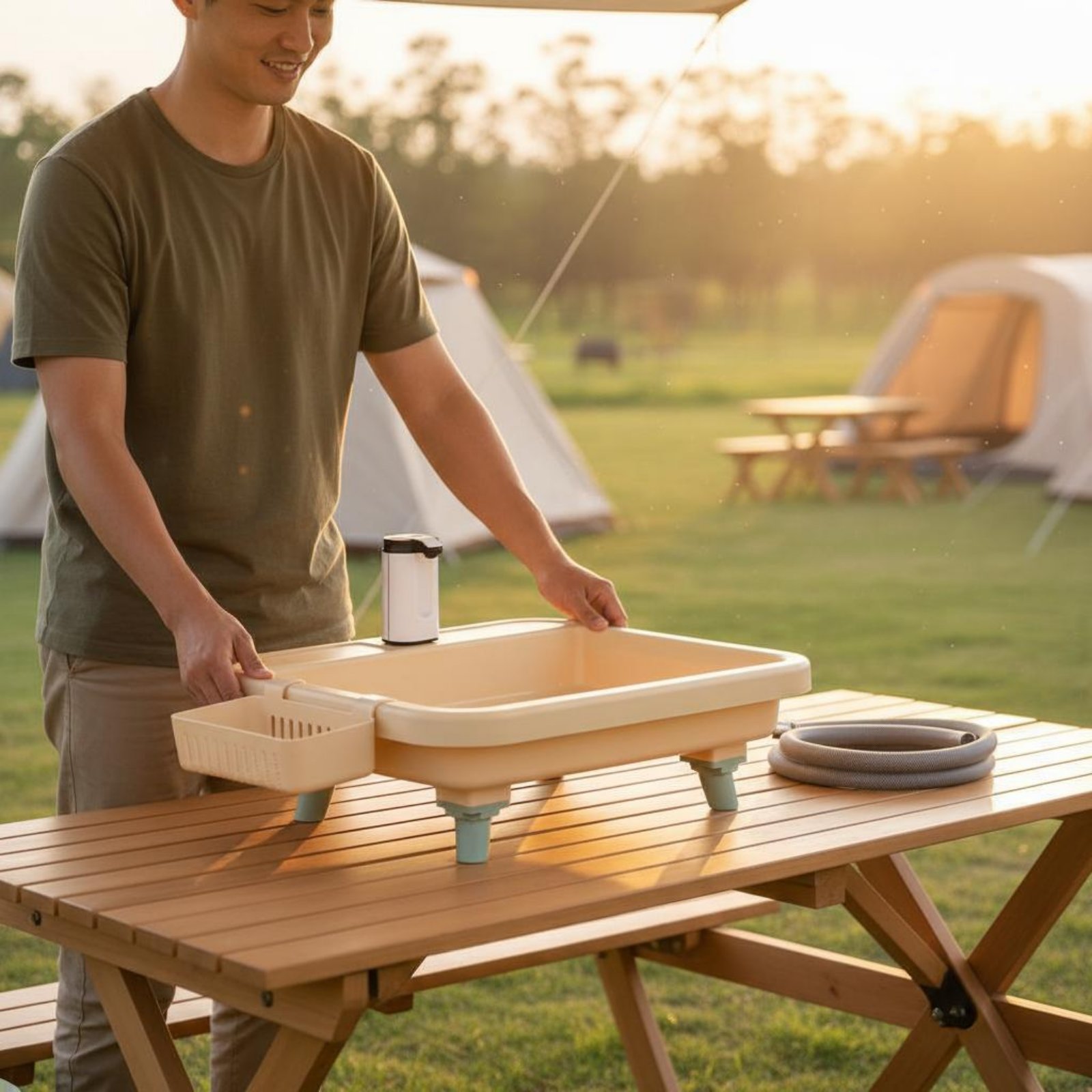 Przenośna stacja do mycia rąk  – Camping recenzja i cena