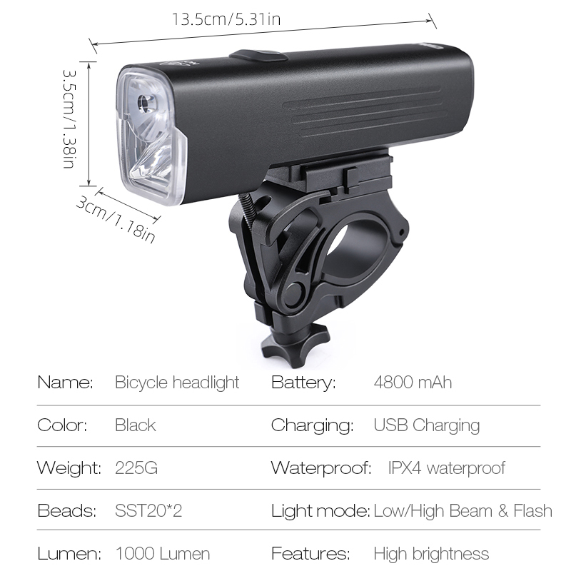 GIYO 1000 lumenów światło rowe – Rechargeable Bicycle Headlight 1000 Lumen recenzja i cena
