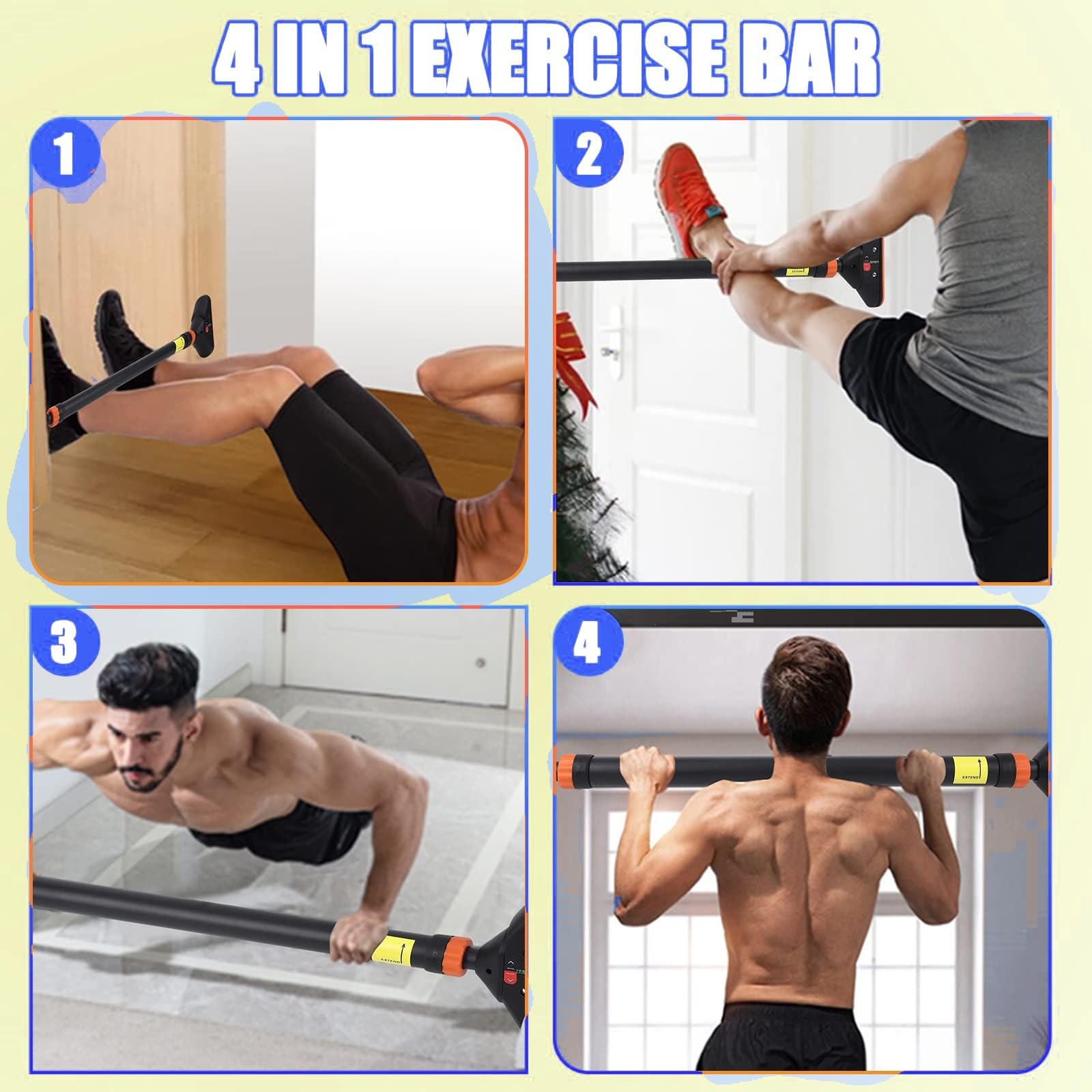 Regulowany drążek do podciągan – Door Pull Up Bar No Screw recenzja i cena