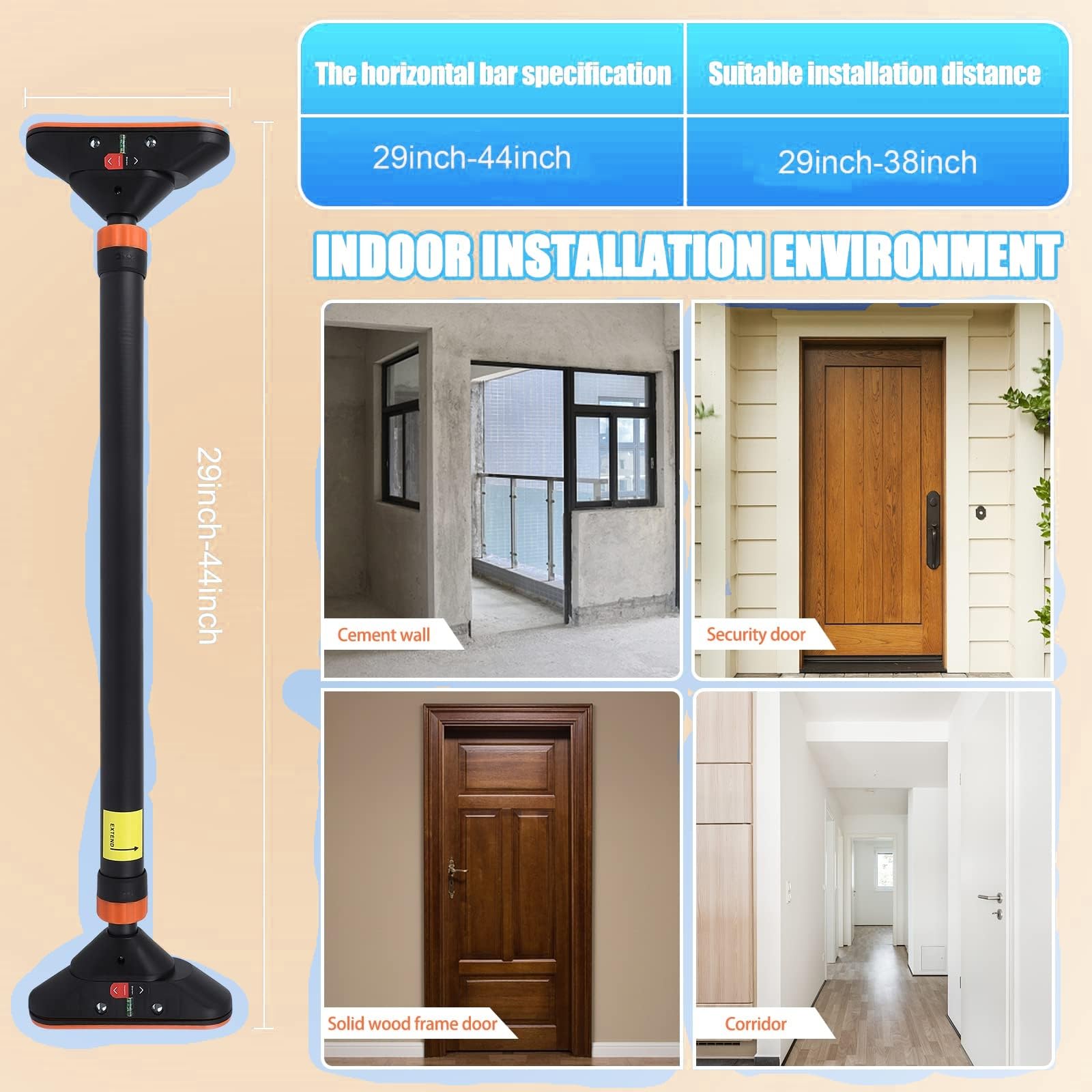 Regulowany drążek do podciągan – Door Pull Up Bar No Screw recenzja i cena