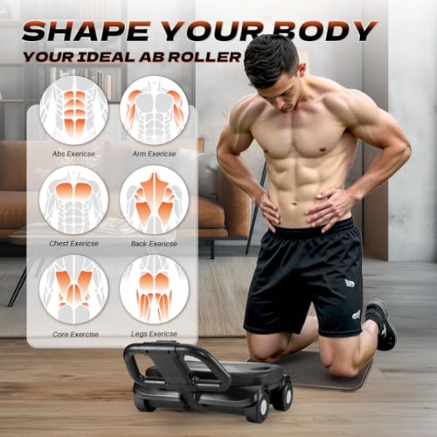 Kółko do ćwiczeń mięśni brzuch – Ab Roller Wheel With Elbow Support recenzja i cena