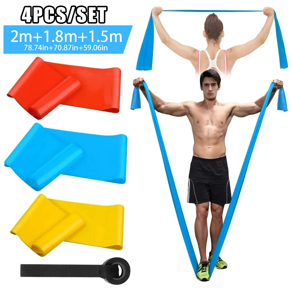 4 szt./zestaw Elastyczne Gumy  – Pilates Bar Kit With Resistance Bands recenzja i cena